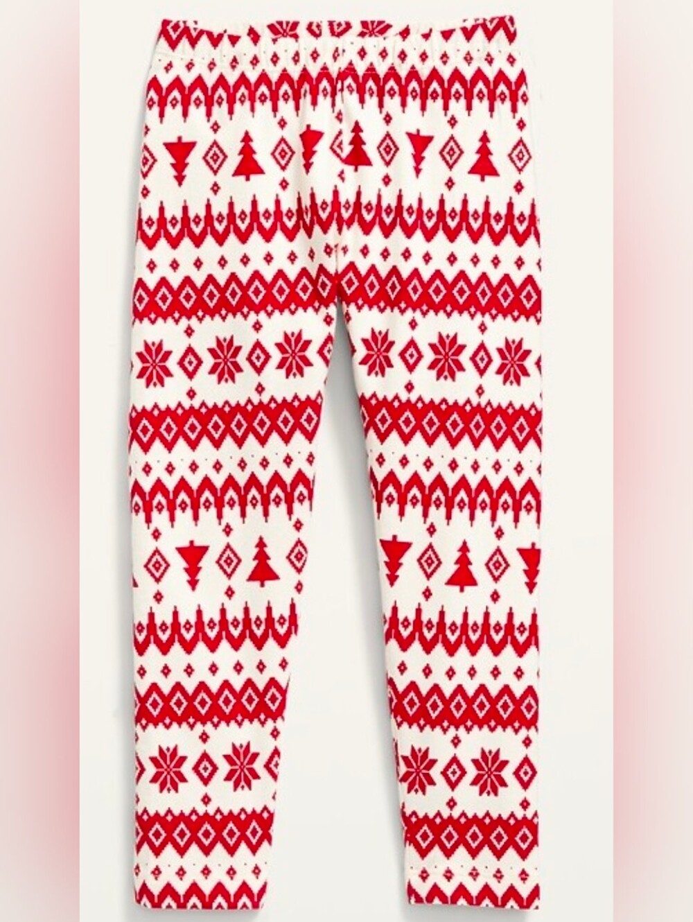 Old Navy Red and White Fair Isle Leggings